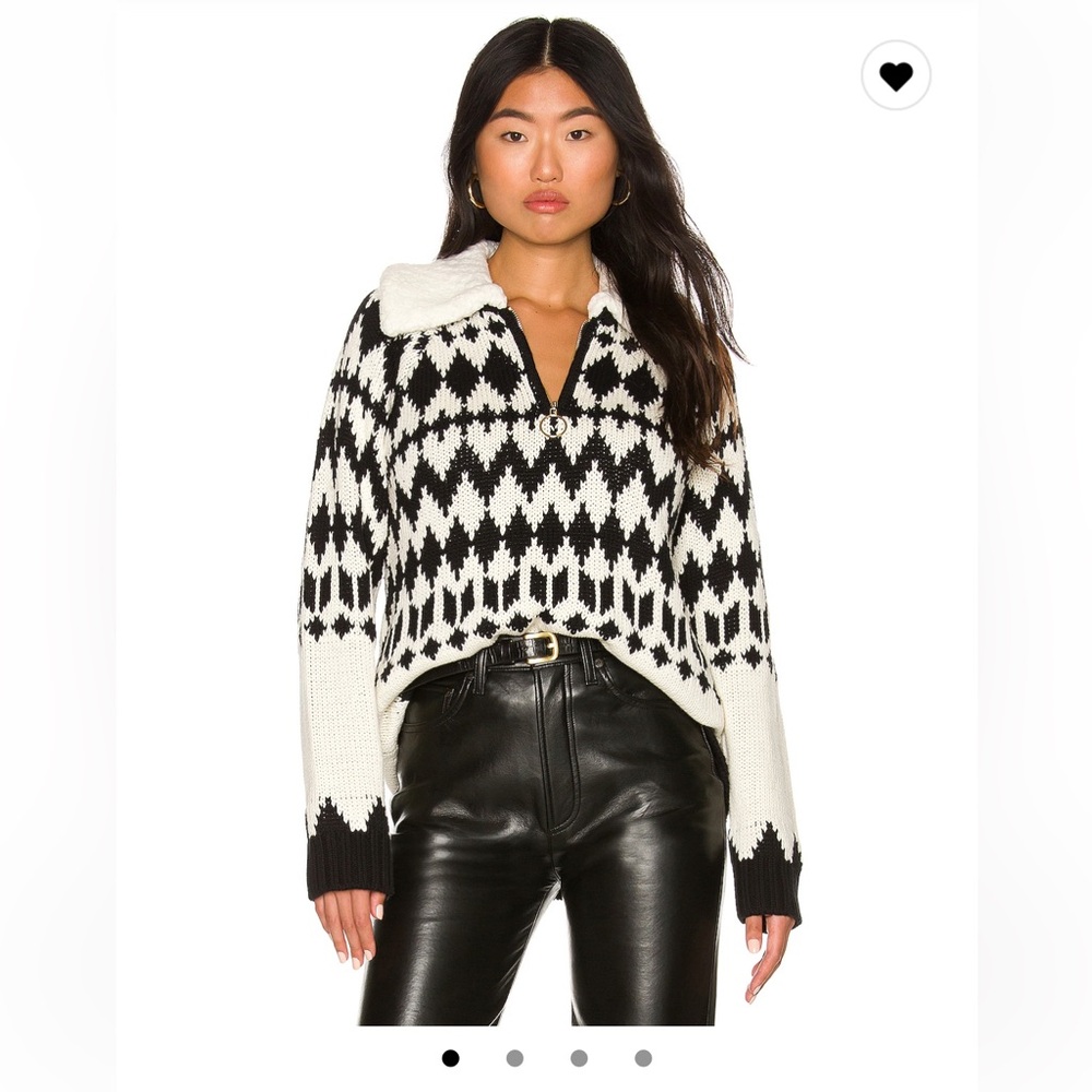 Show Me Your MuMu Sun Valley Pullover Black and White Sweater